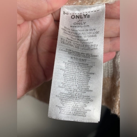 ONLY Malone Striped Crewneck Knit Sweater - Picture 9 of 10